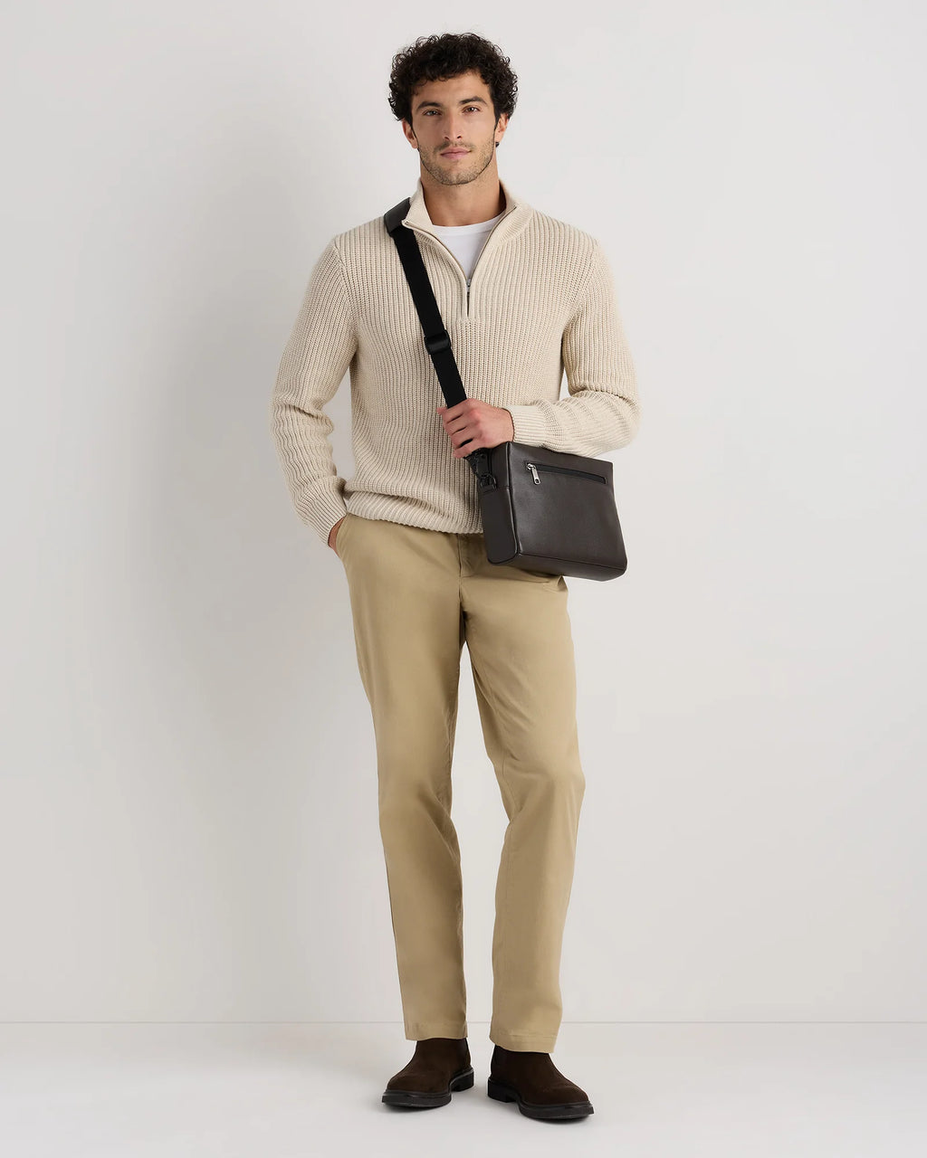 Excursion Italian Leather Crossbody Bag - One Size / Hickory
