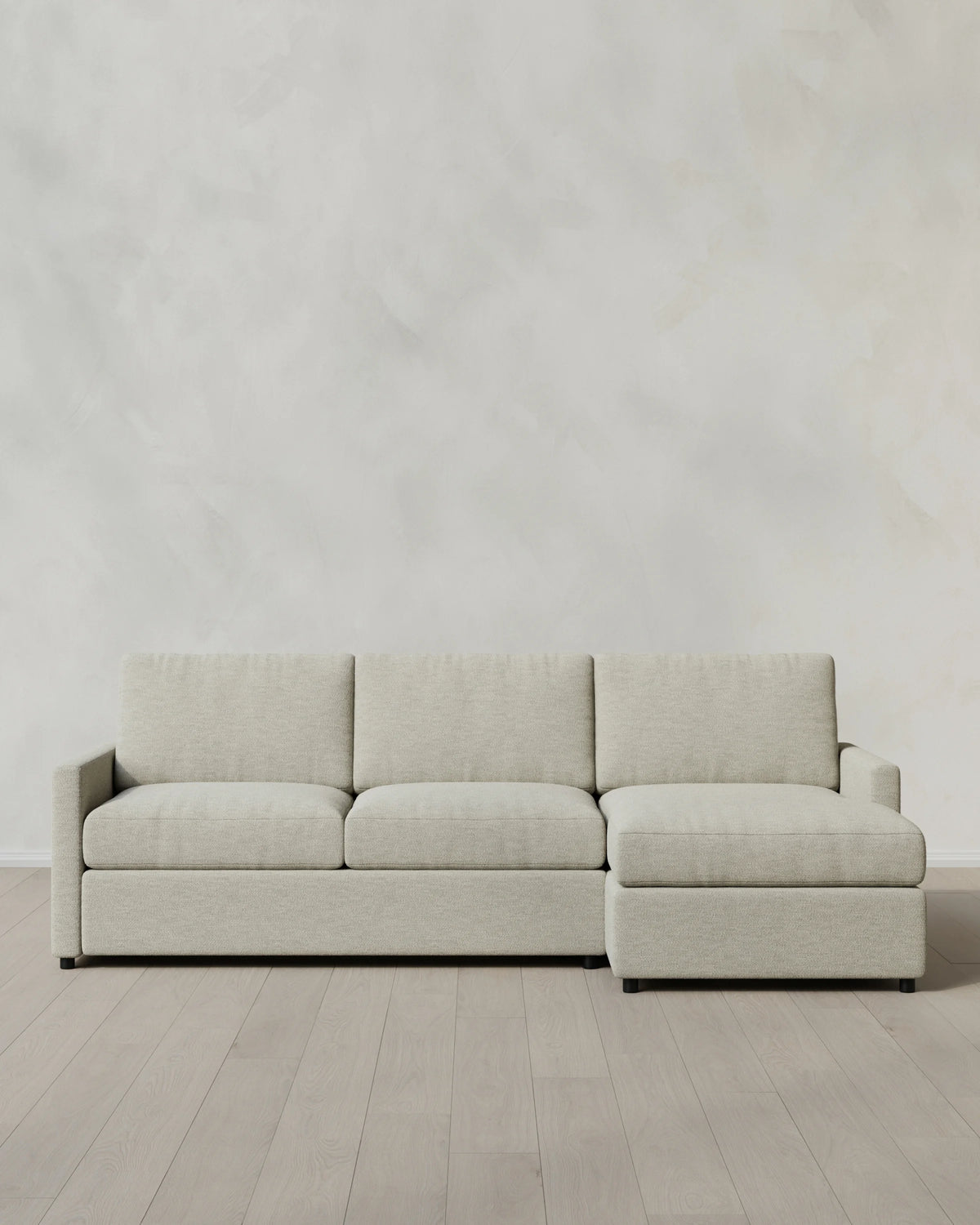 Brennan Chaise Sectional in Performance Basketweave - Right Arm / Flax Main image