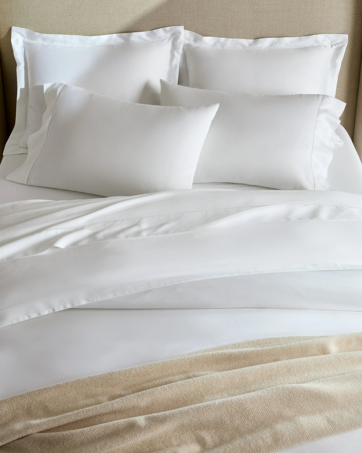 Signature Giza Cotton Sateen Duvet Cover - Twin / Light Grey