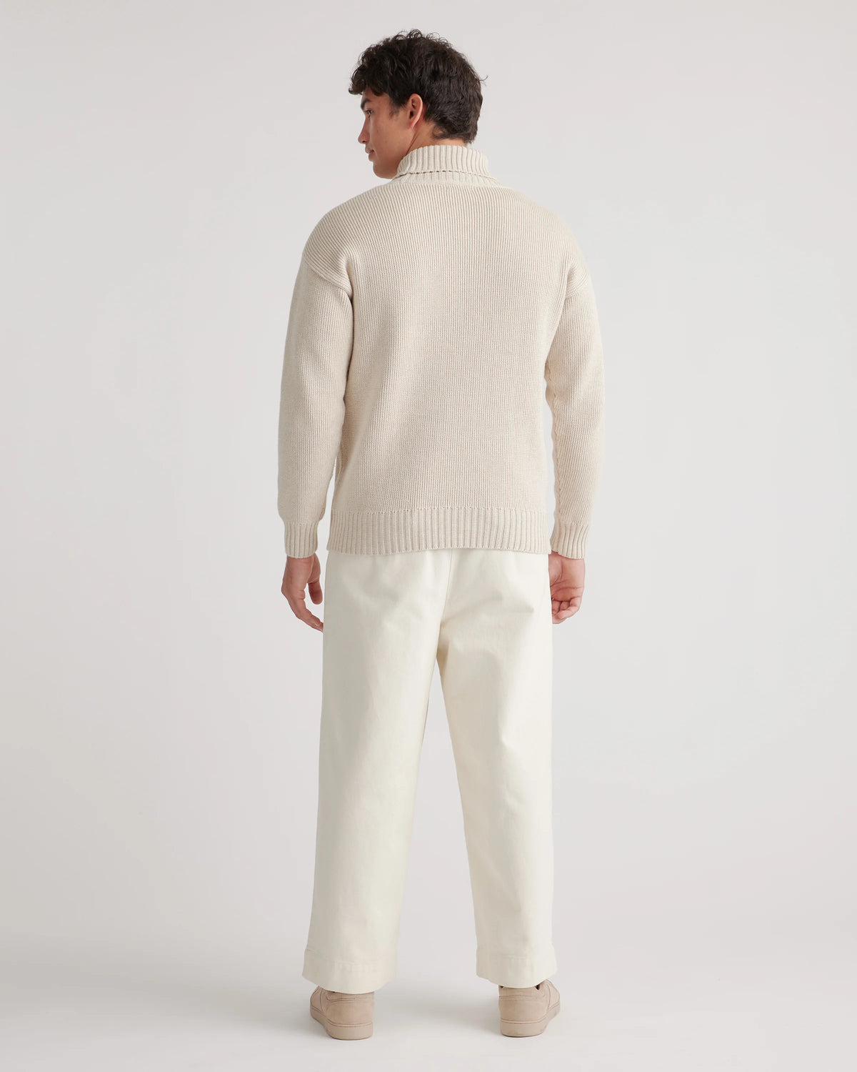 100% Organic Cotton Turtleneck Sweater - S / Charcoal
