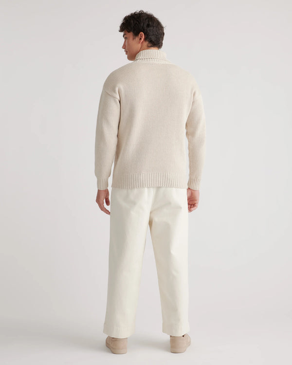 100% Organic Cotton Turtleneck Sweater - S / Charcoal