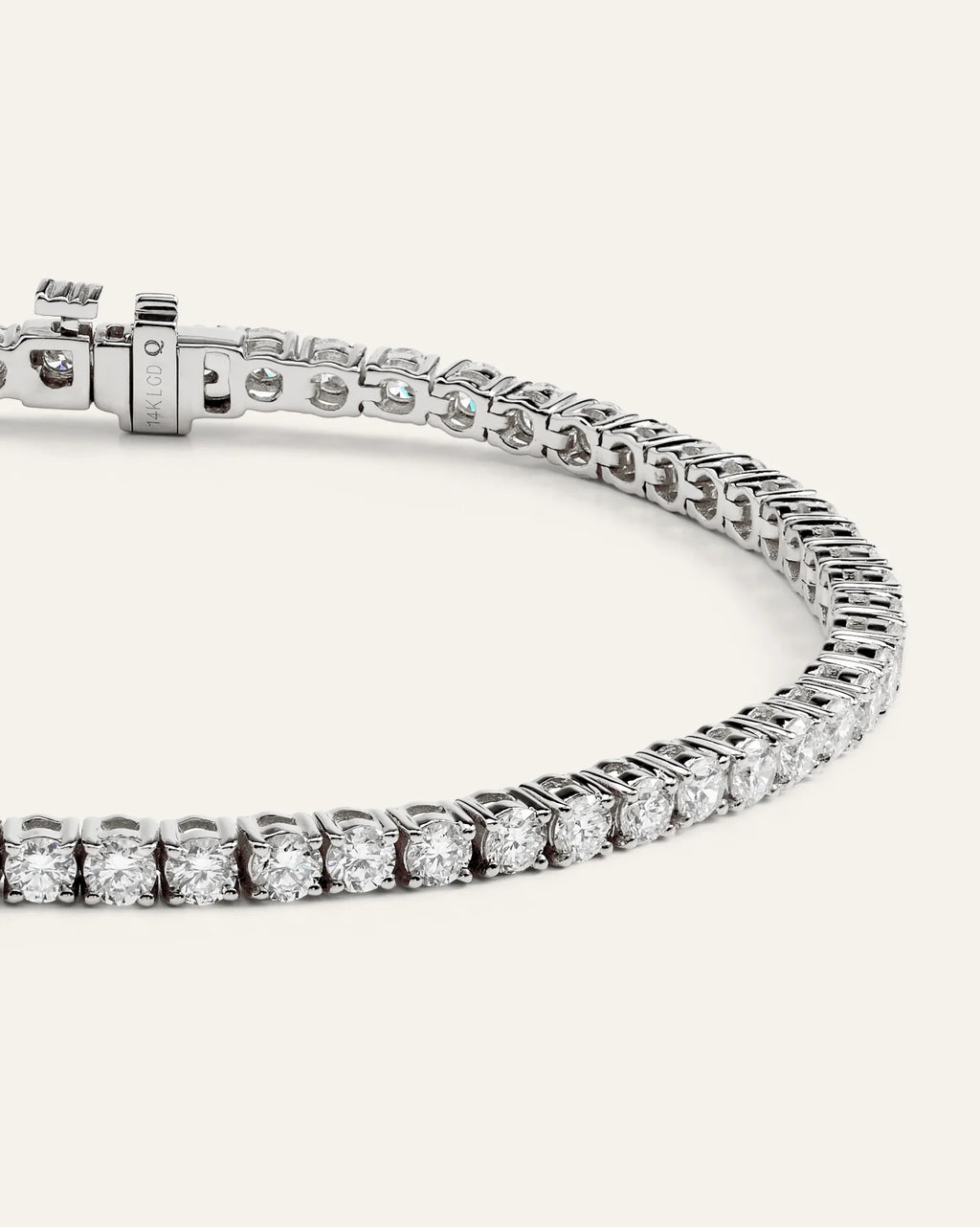 14K Gold Lab Grown Diamond Tennis Bracelet - 4ctw - 6.5" / Yellow Gold