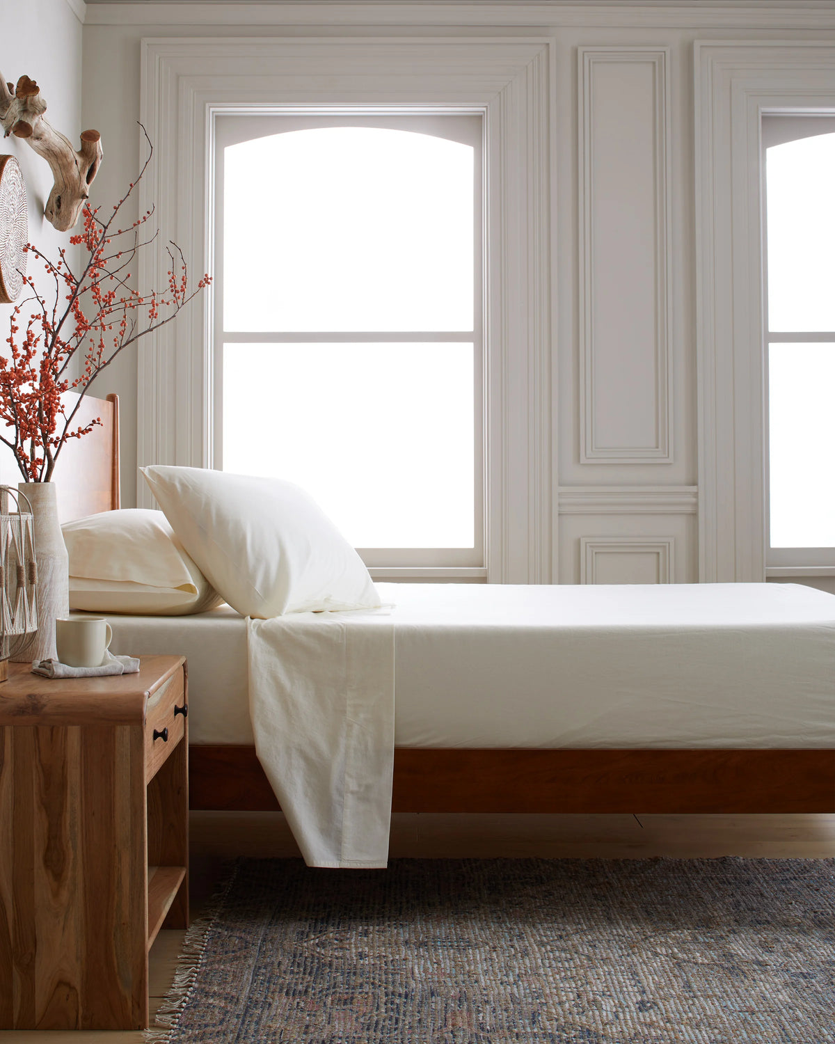 Organic Brushed Cotton Sheet Set - Twin / Toffee