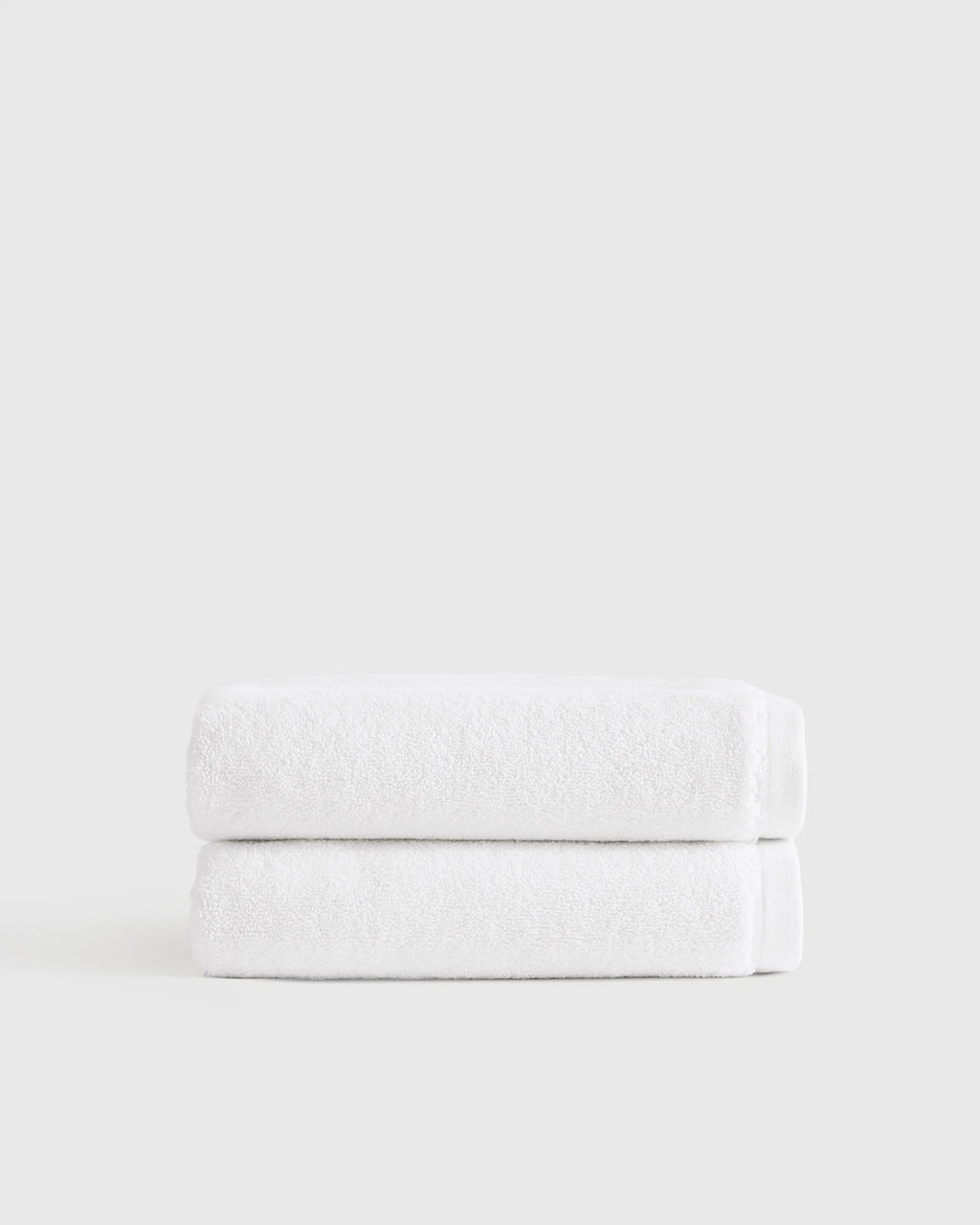 Plush Organic Turkish Cotton Hand Towel (Set of 2) - One Size / White