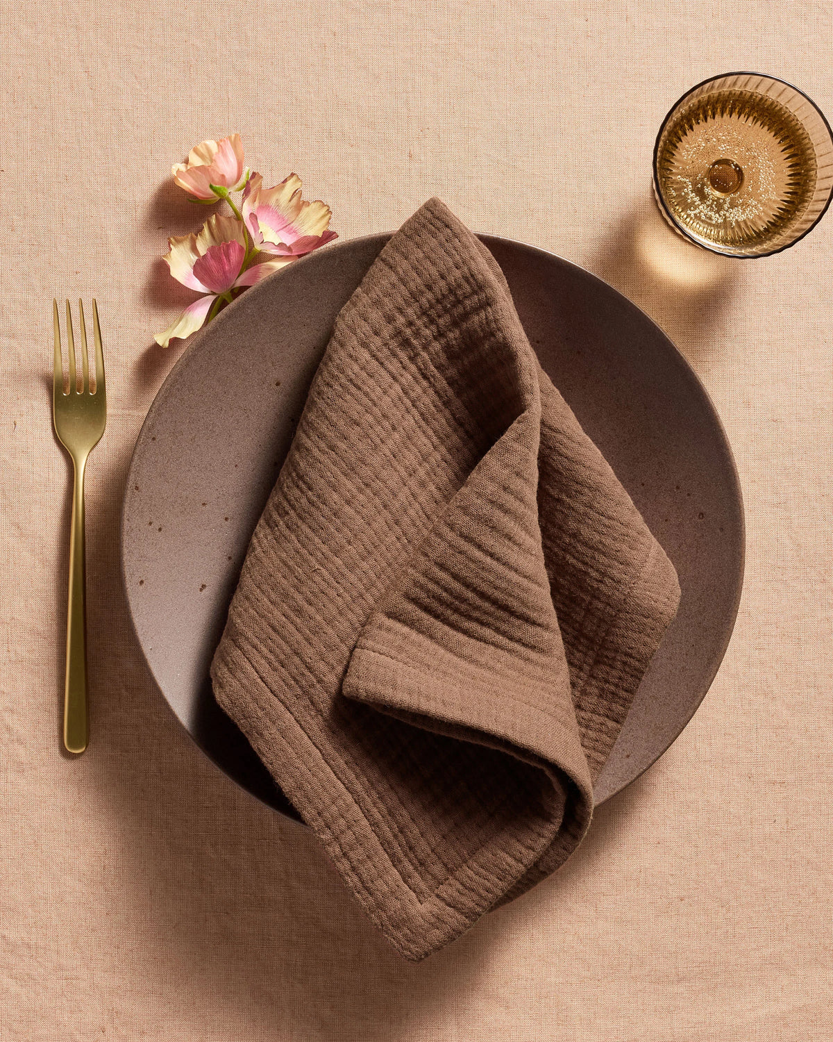 Organic Cotton Gauze Napkins - One Size / Chocolate