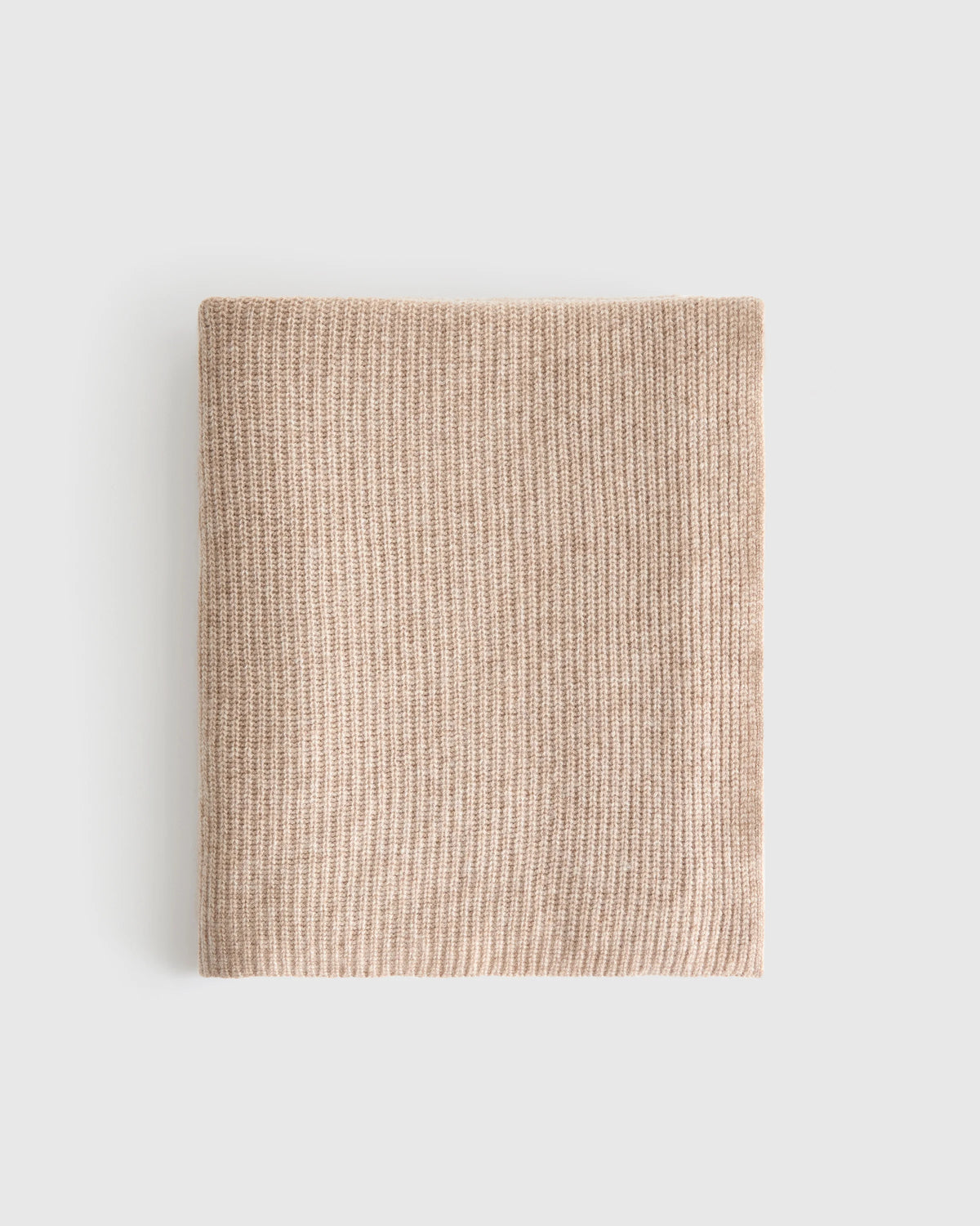 Ribbed Knit Cashmere Throw - 50x70 / Oatmeal Main image