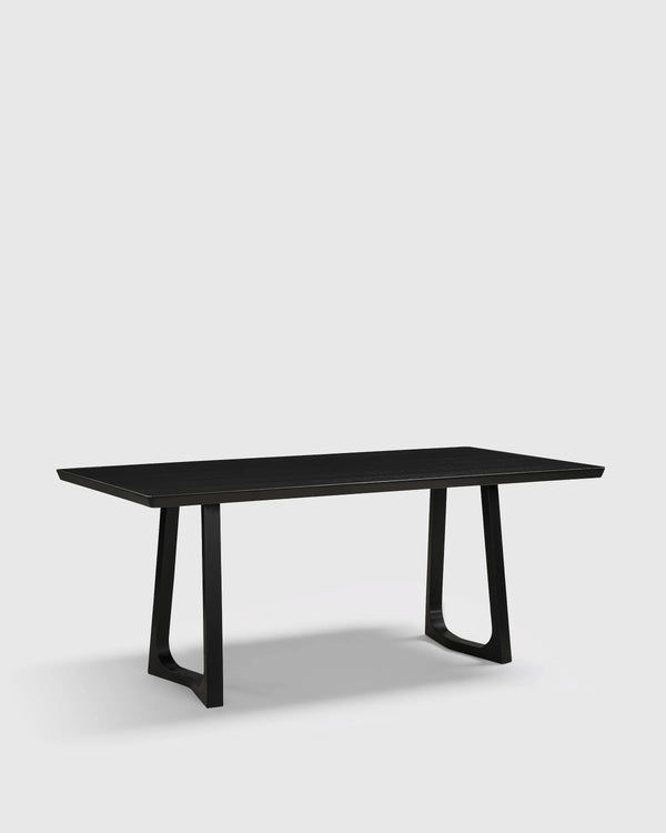 Solid Wood Midcentury Dining Table - One Size / Brown Walnut