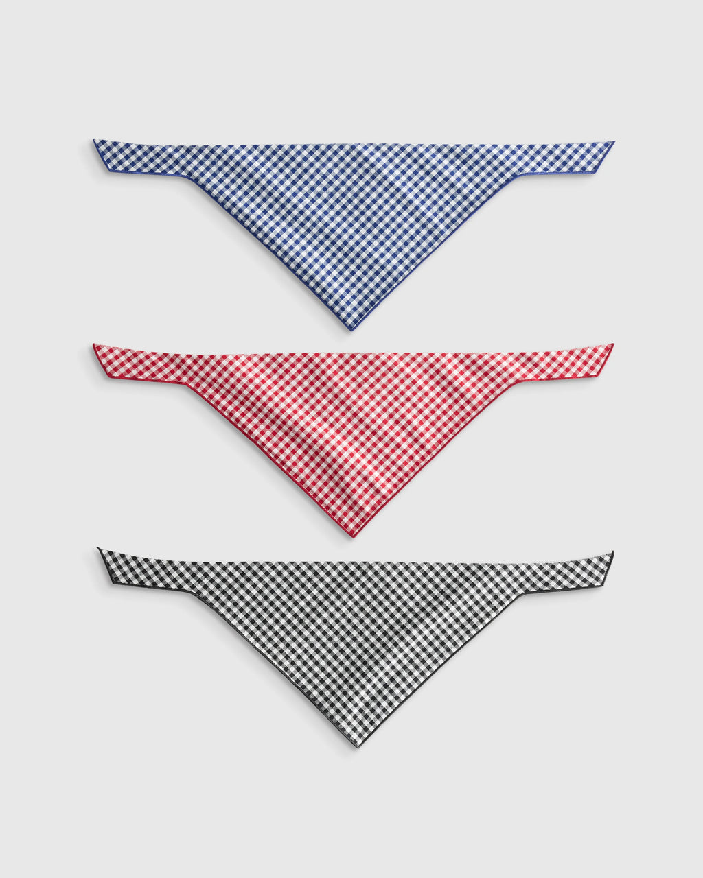 100% Cotton Pet Bandana (3-pack) - S / Navy/Red/Black