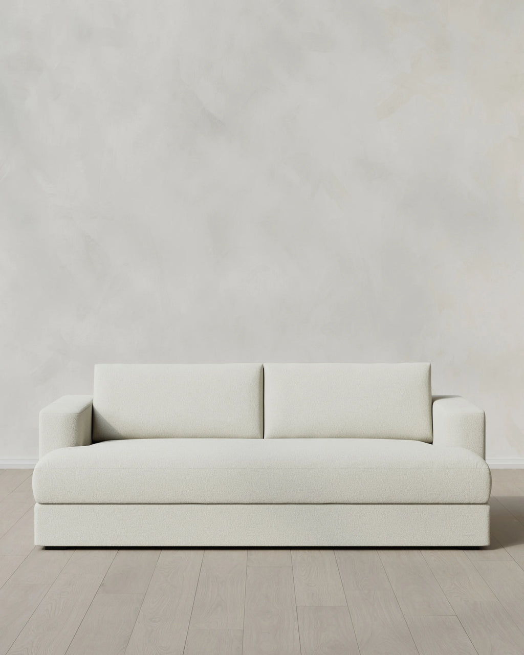 Sierra Curved Arm Sleeper Sofa in Performance Basketweave - One Size / Flax