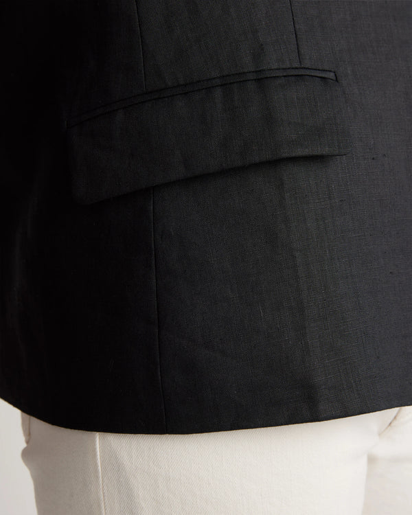 100% European Linen Structured Blazer - XS / French Blue