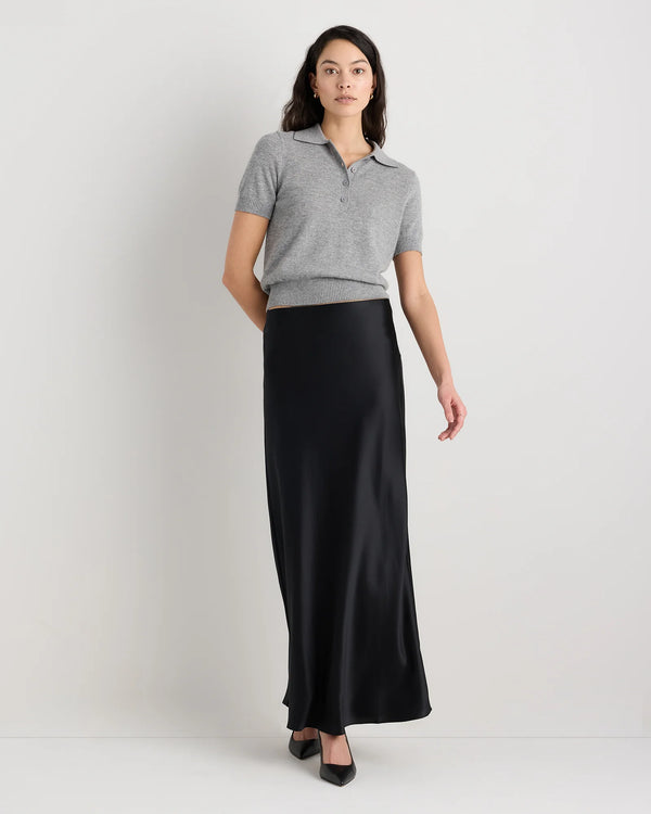 Mongolian Cashmere Short Sleeve Polo - XS / Oatmeal