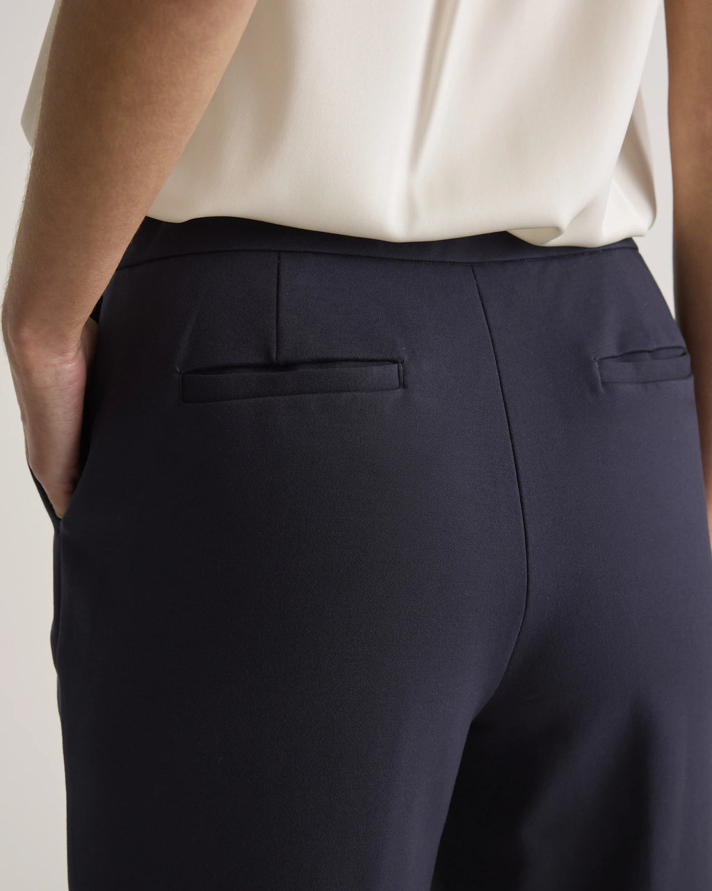 Ultra-Stretch Ponte Trouser - 0 / Navy