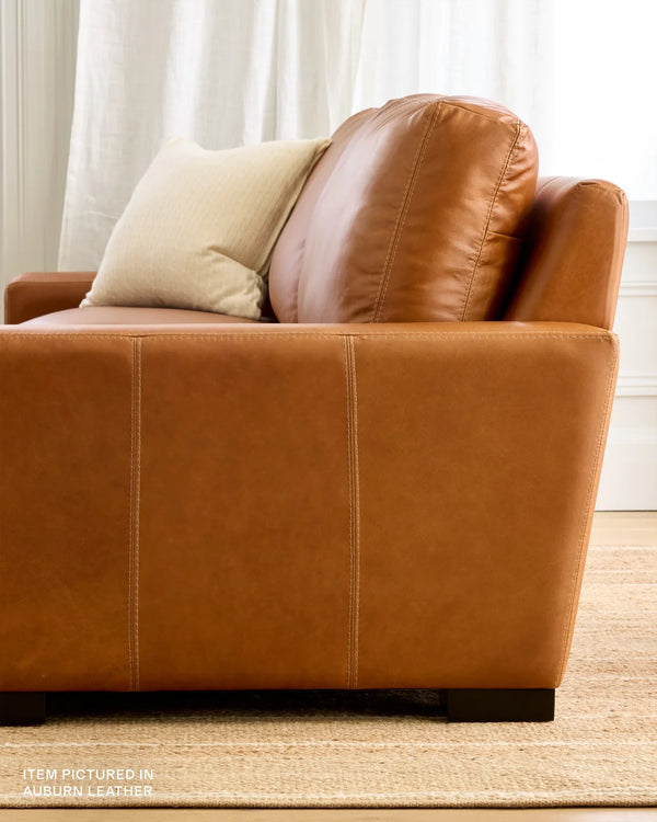 Stillman Sofa in Leather - 7ft / Auburn