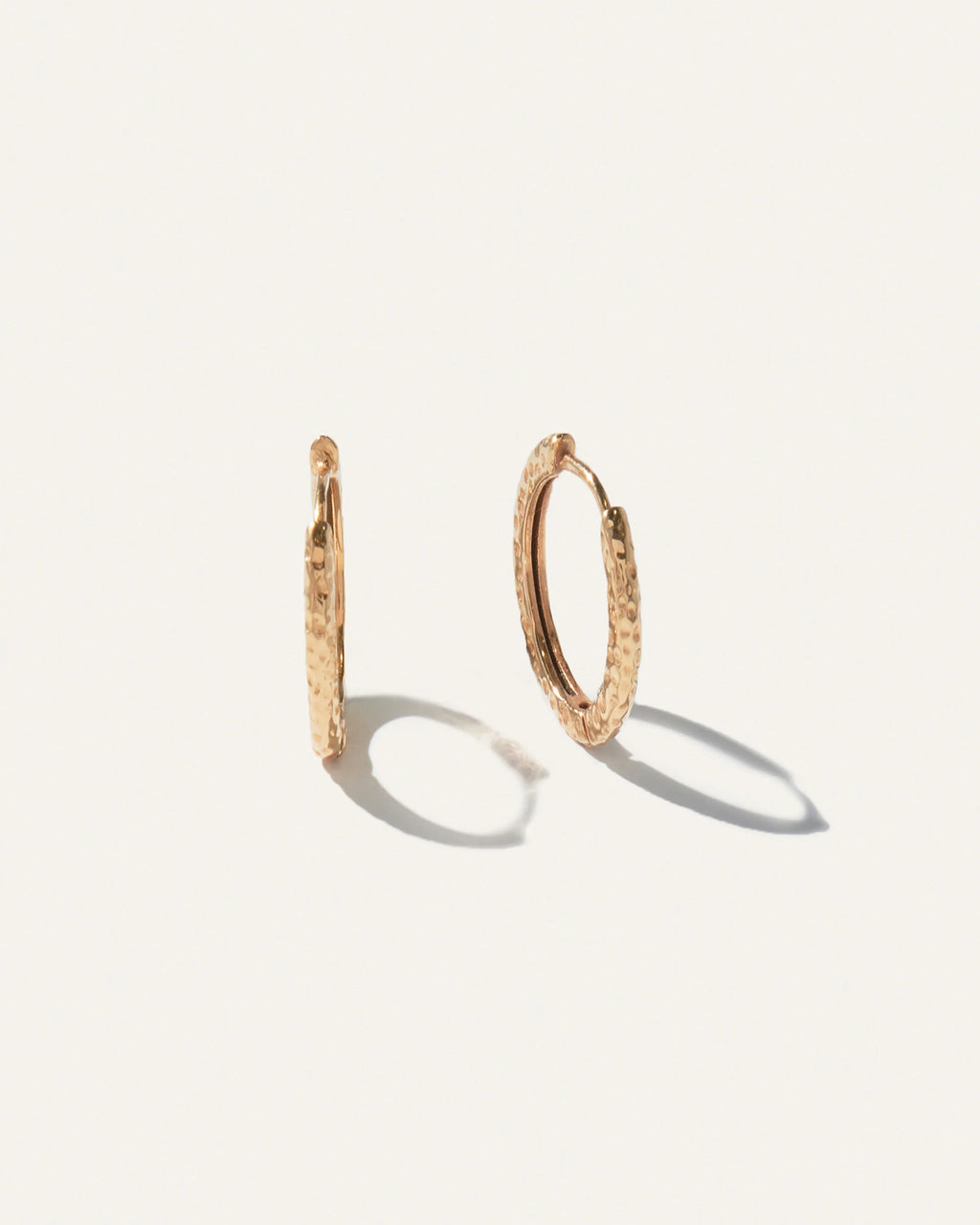 Hammered Nina Small Hoops - One Size / Gold Vermeil