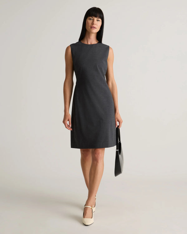 Italian Wool Sleeveless Dress - 0 / Grey Melange