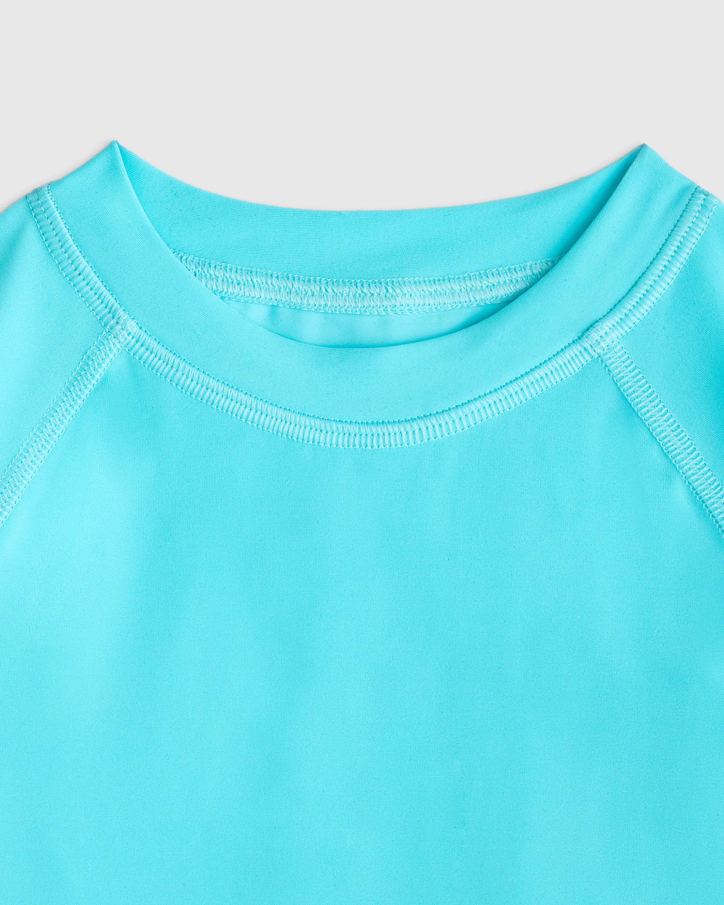 Long Sleeve Raglan Rash Guard - 2T / Island Aqua Secondary image