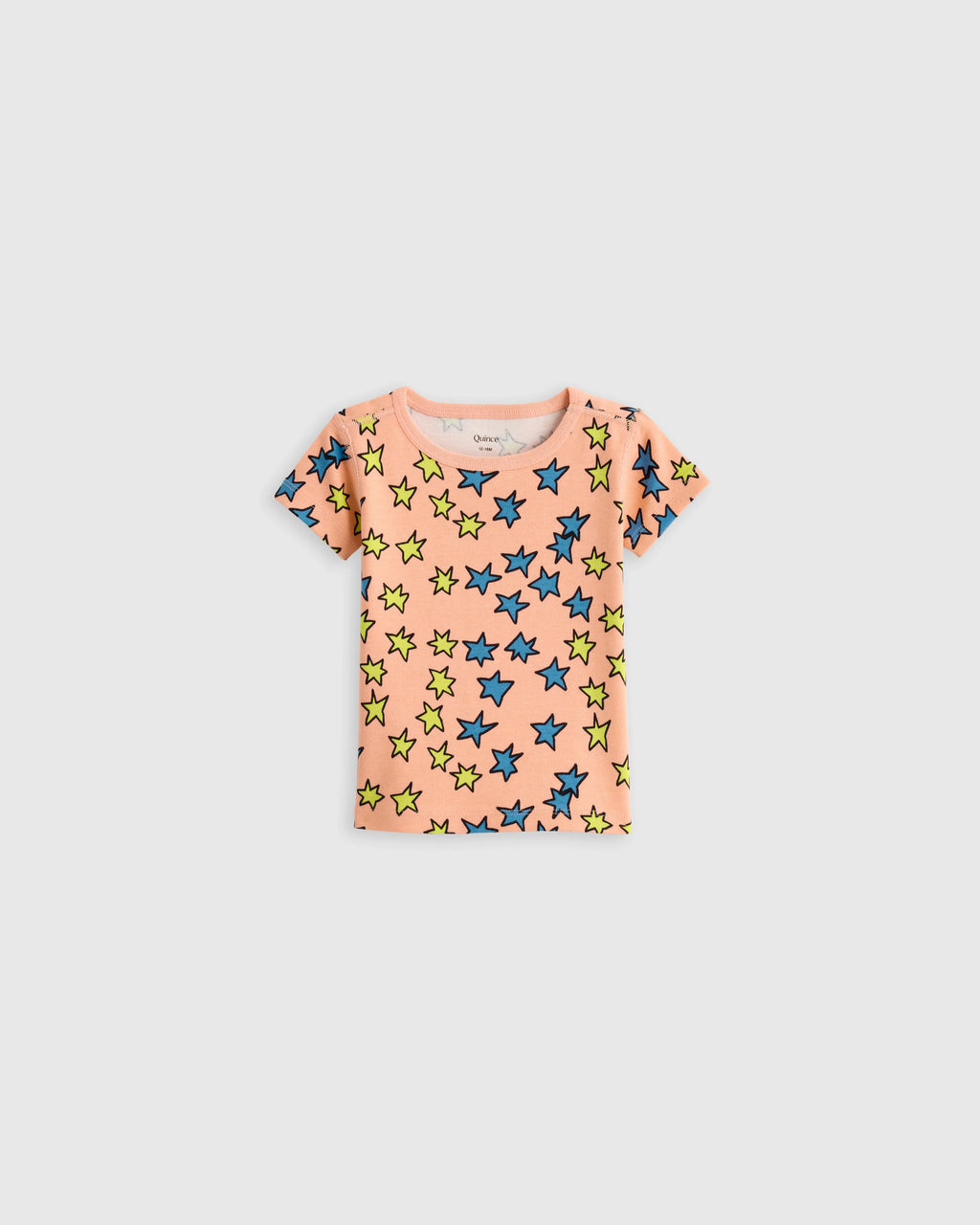 100% Organic Cotton Short Sleeve and Pant Pajama Set - 12-18M / Planets