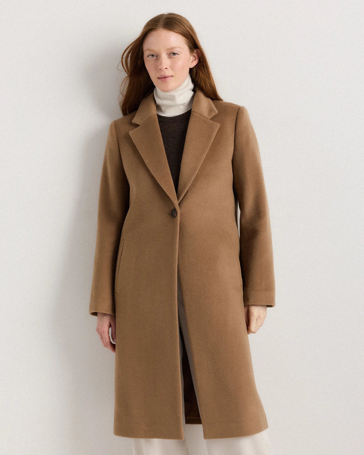 Wool Cashmere Blazer Coat - XS / Mocha Brown Main image