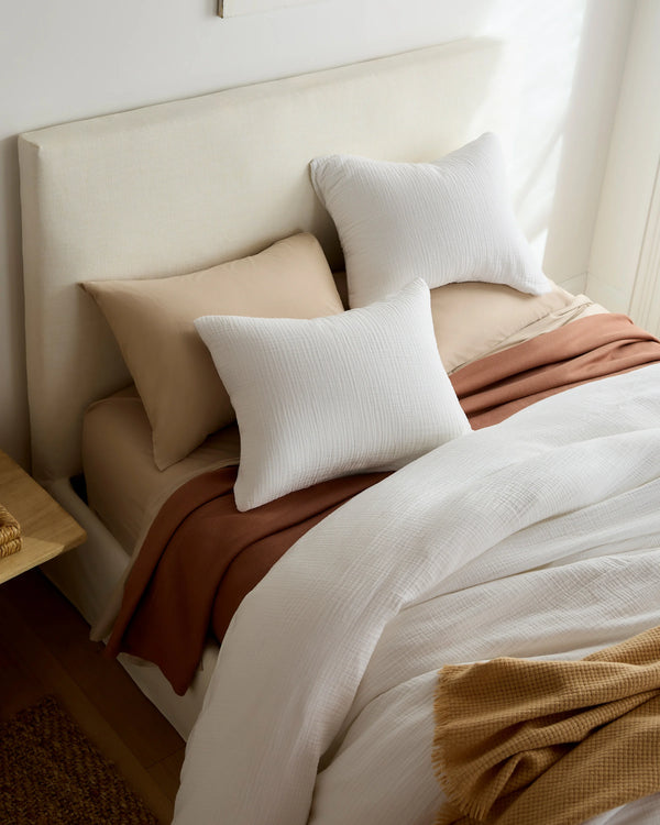 Luxury Organic Cotton Bed Blanket - Twin / White