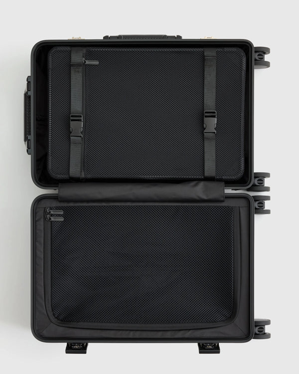 Aluminum Carry-On Suitcase - One Size / Black