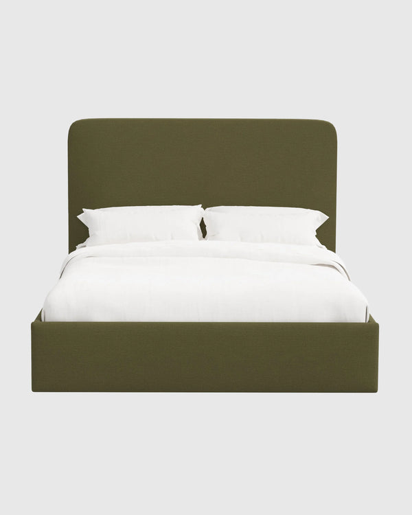 100% Linen Curved Bed - Full / Canvas
