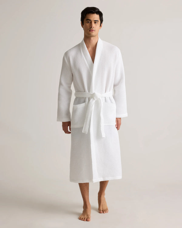 Organic Turkish Waffle Robe - XS / White