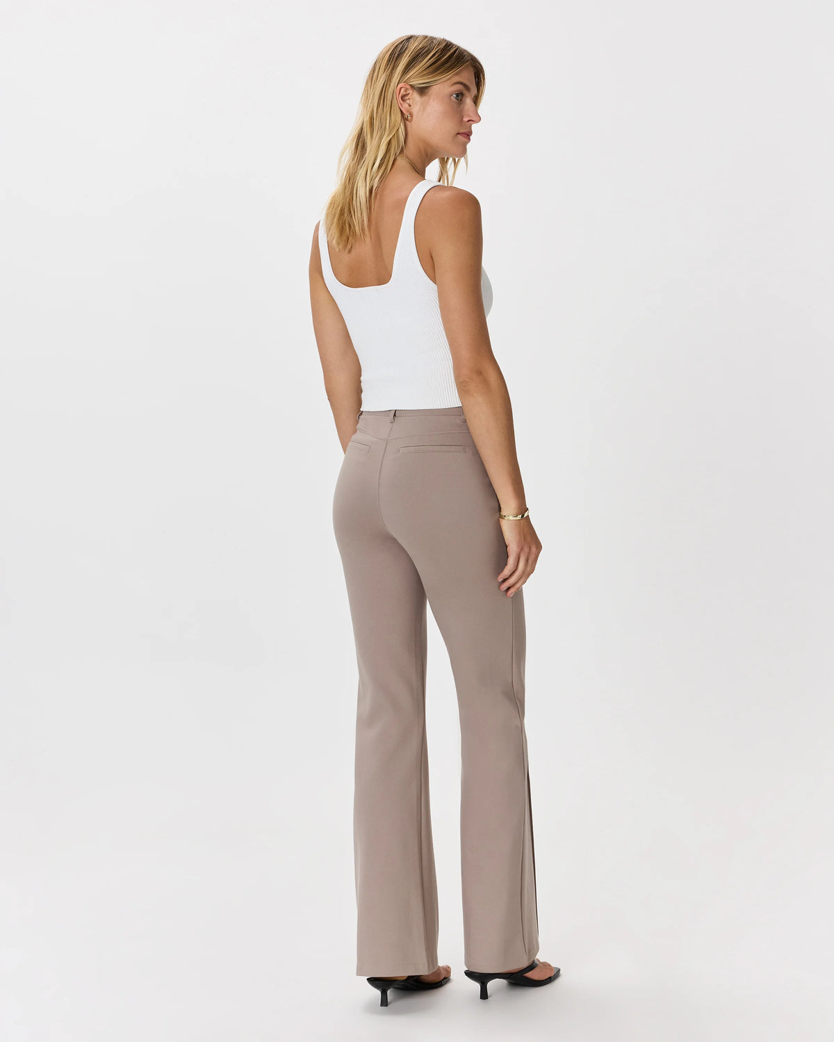Ultra-Stretch Ponte Flare Leg Pants - XS / Espresso