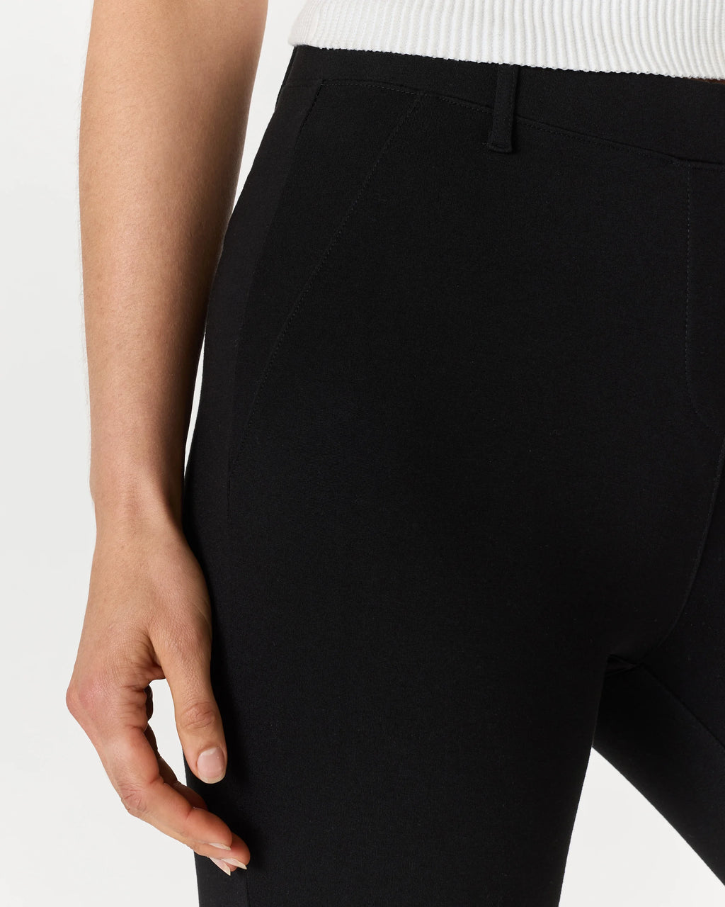 Ultra-Stretch Ponte Straight Leg Pants - XS / Morel Grey