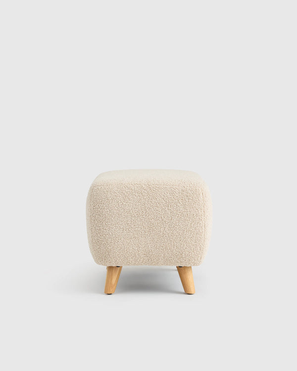 Teddy Boucle Petite Ottoman - One Size / Oatmeal