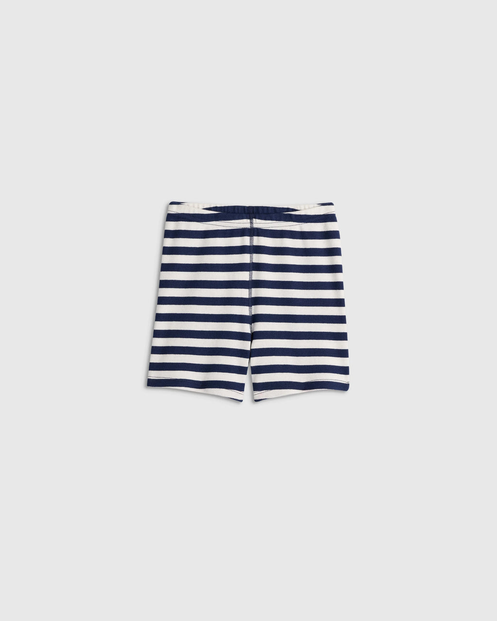 100% Organic Cotton Short Sleeve and Shorts Pajama Set - 6 / Navy Stripe