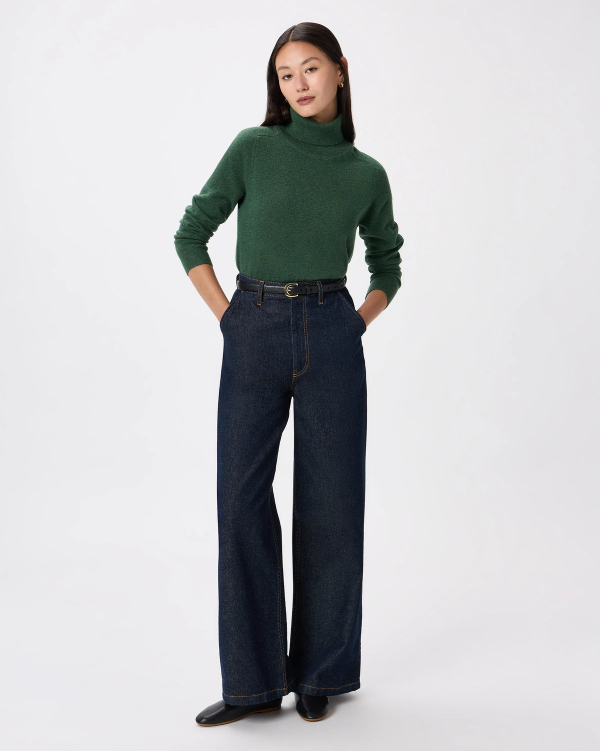 Mongolian Cashmere Turtleneck Sweater - XS / Heather Grey