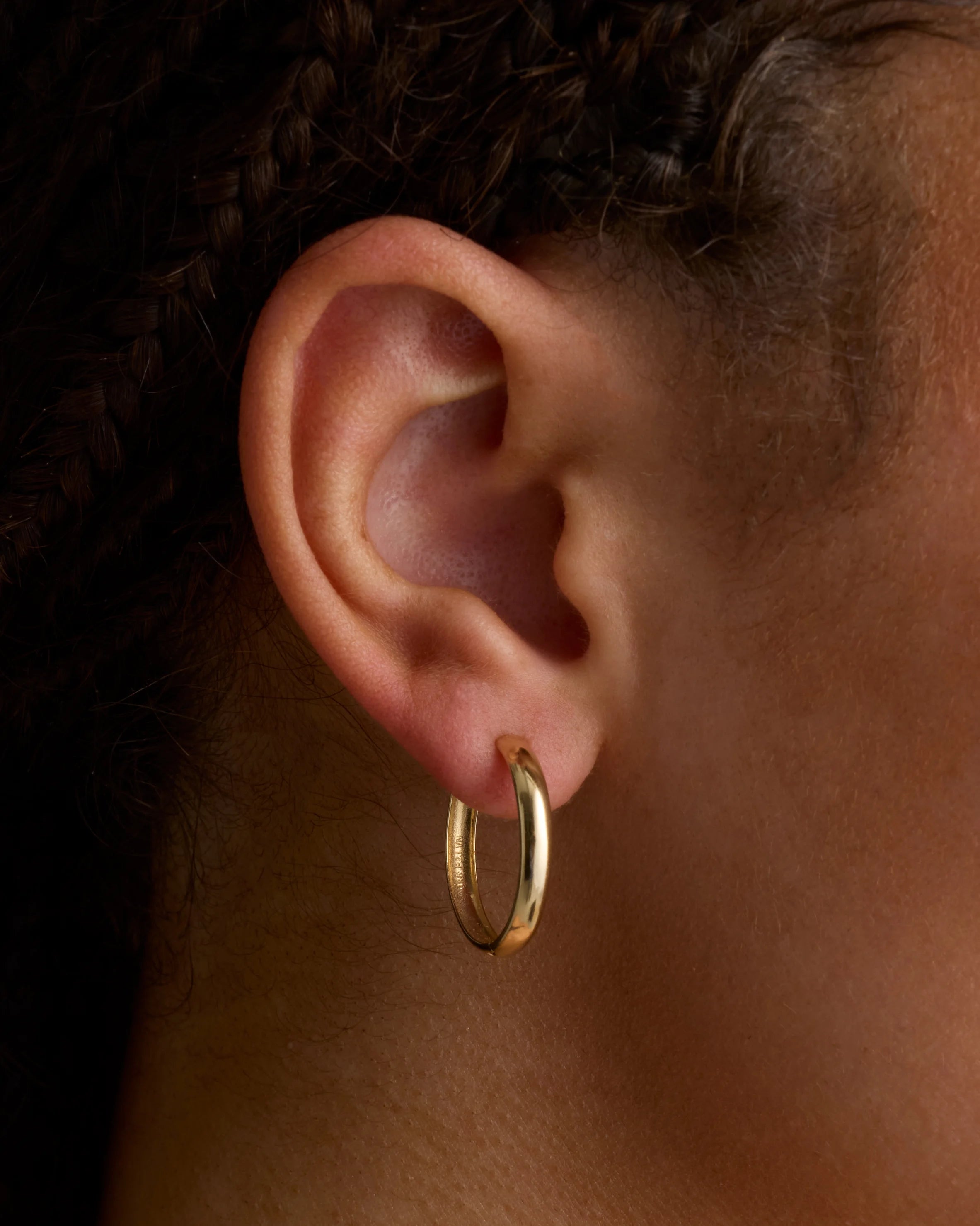 14K Gold Bold Hoops - One Size / Yellow Gold Secondary image