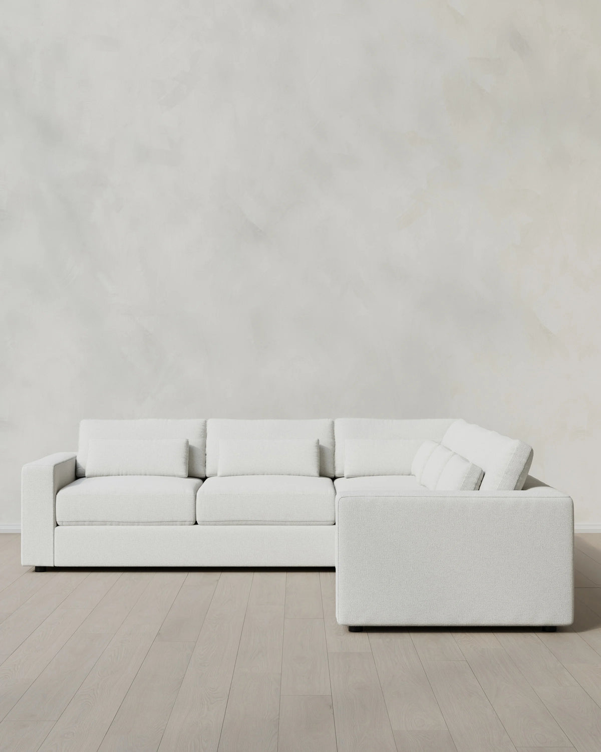 Ashford Deep Seat L Sectional in Performance Basketweave - 119x119 / Fog