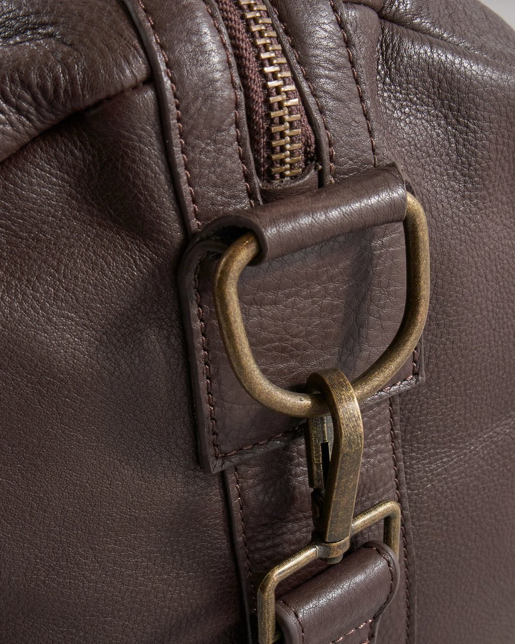 Nappa Leather Duffle Bag - One Size / Dark Brown