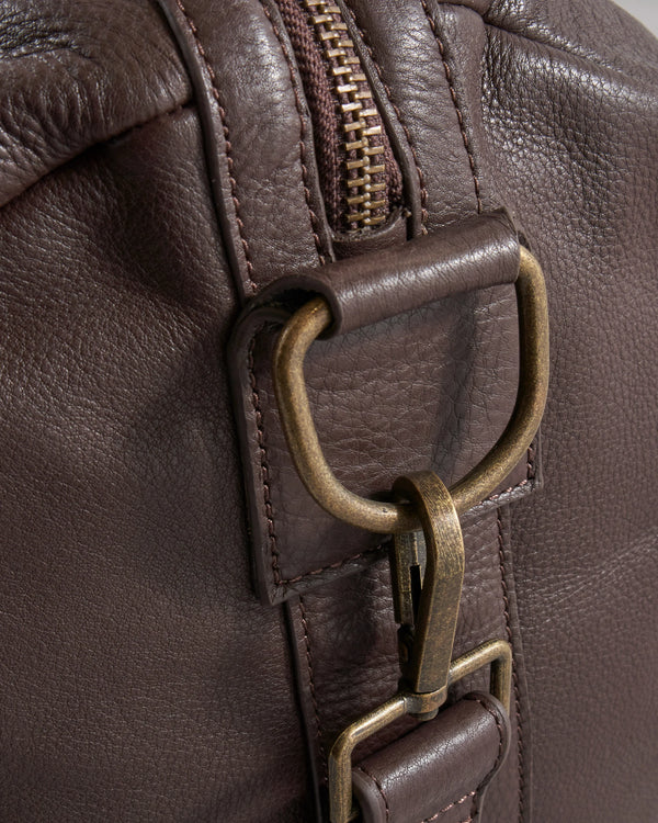 Nappa Leather Duffle Bag - One Size / Dark Brown