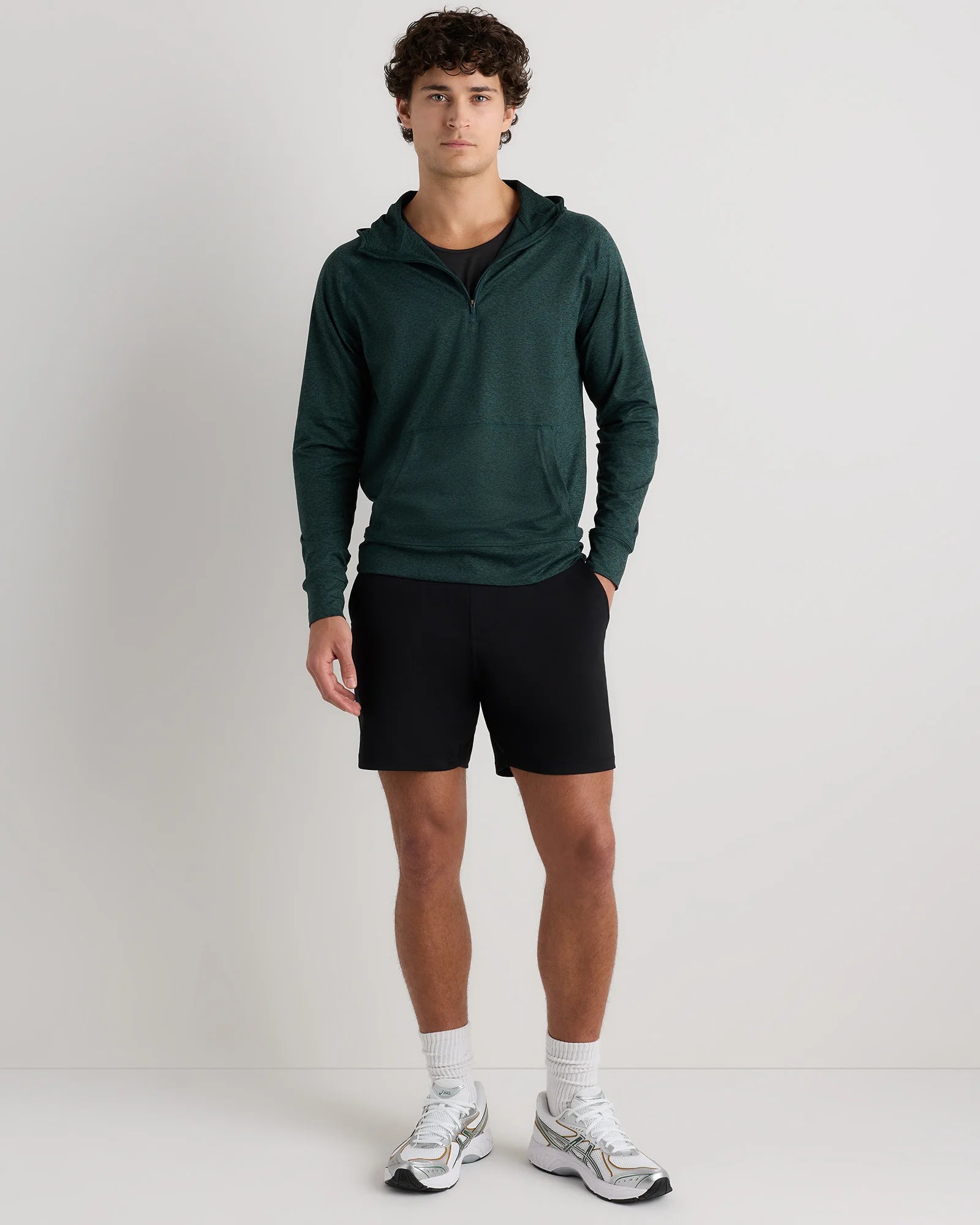 Flowknit Performance Half-Zip Hoodie - S / Heather Green Secondary image