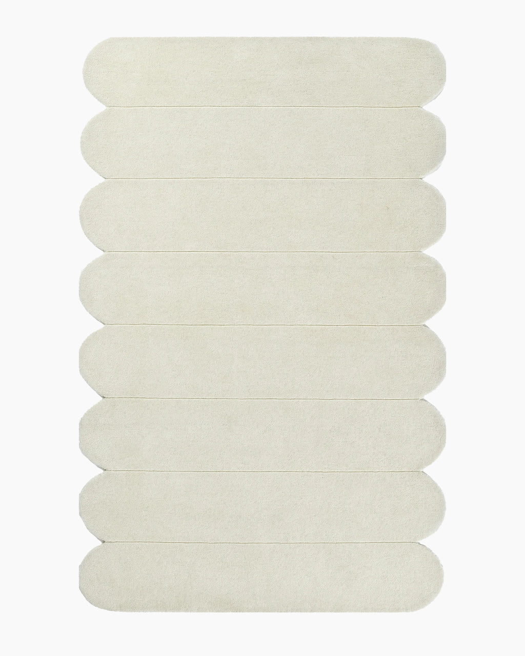 Scalloped Border Hand-Tufted Rug - 5' x 8' / Mustard