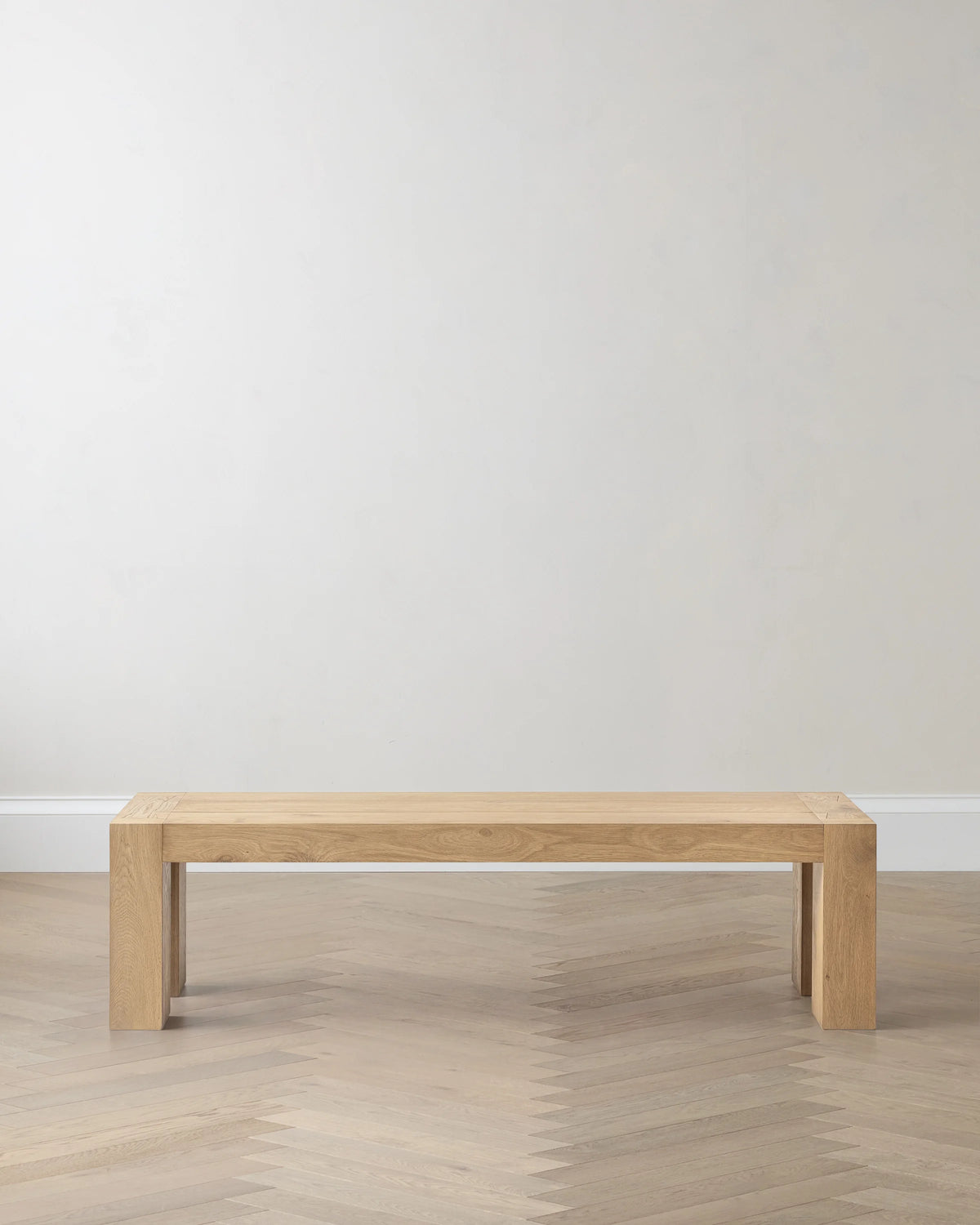 Reclaimed Oak Parsons Dining Bench - One Size / Weathered Oak Main image