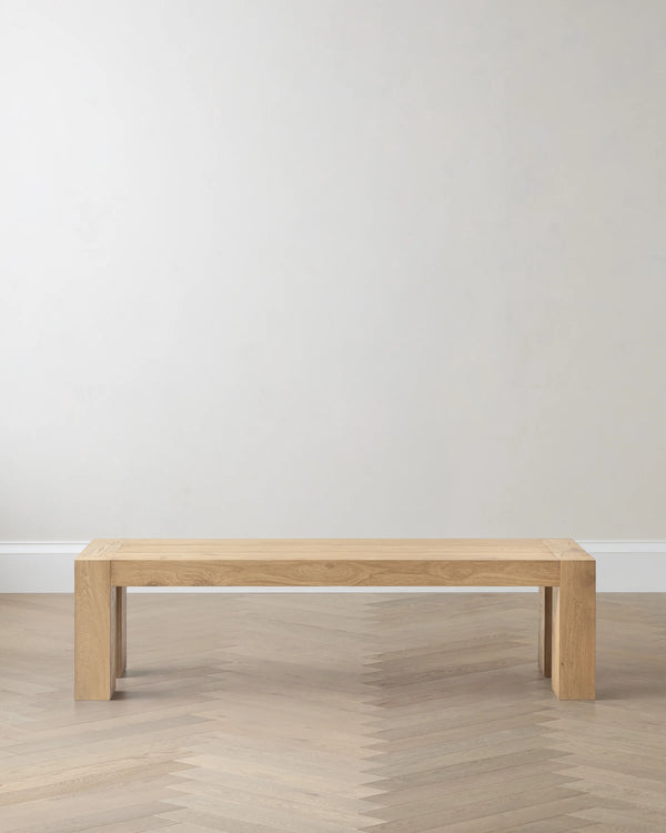 Reclaimed Oak Parsons Dining Bench - One Size / Weathered Oak