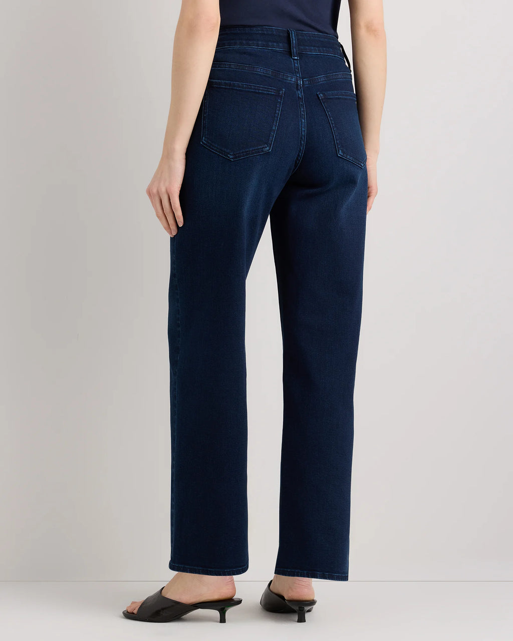 Bella Stretch Patch Pocket Wide Leg Jeans - 24 / Seaside Blue