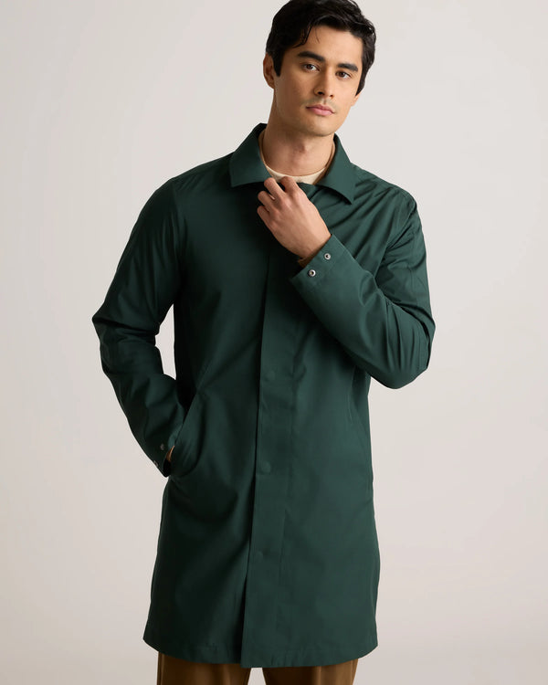 Weather Proof Long Rain Jacket - S / Storm Blue