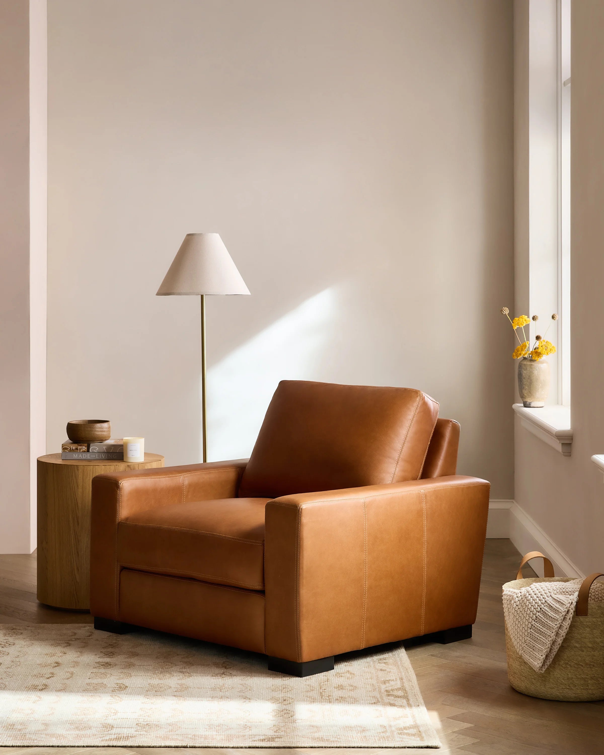 Stillman Accent Chair in Leather - One Size / Auburn Secondary image