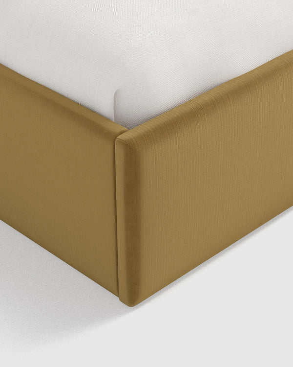 Wingback Bed in Performance Velvet - Full / Butterscotch