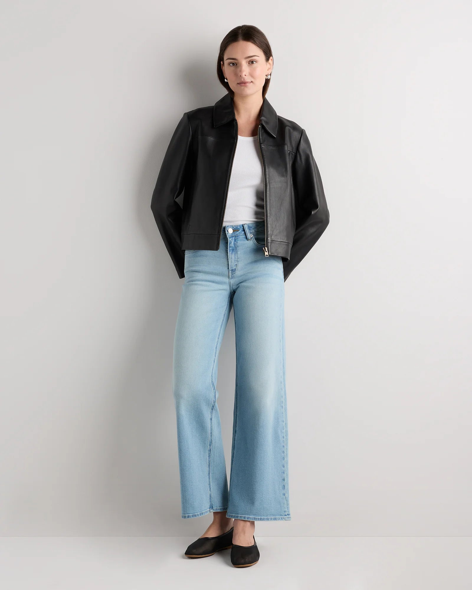Luna Stretch Wide Leg Jeans - 24 / Frosted Blue Secondary image