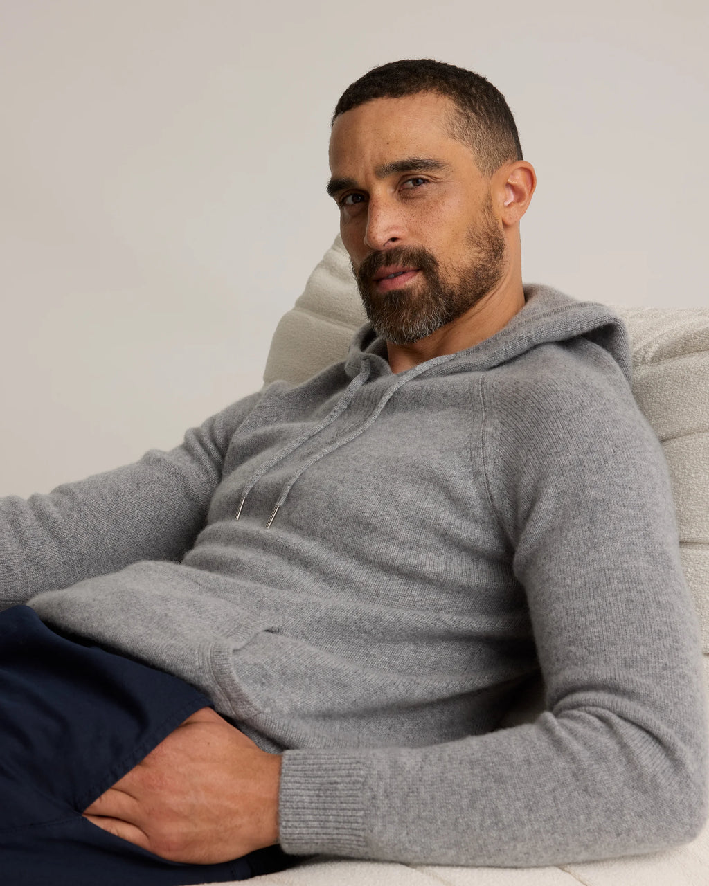 Mongolian Cashmere Pullover Hoodie - XS / Sea Spray Green