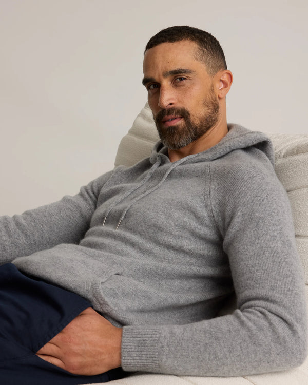 Mongolian Cashmere Pullover Hoodie - XS / Sea Spray Green