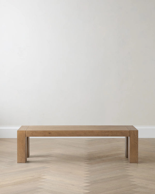 Reclaimed Oak Parsons Dining Bench - One Size / Weathered Oak