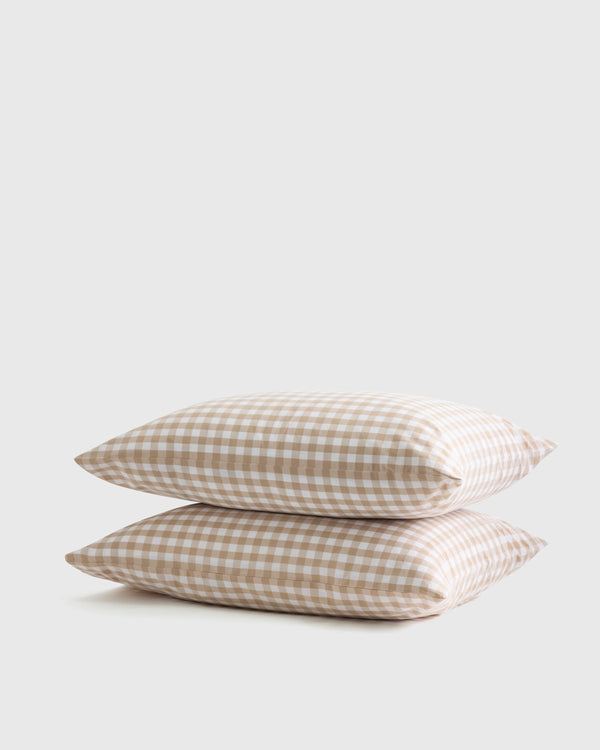 Organic Crisp Percale Pillowcase Set - Standard / White