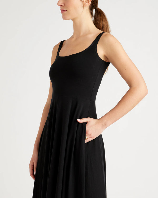 Tencel Jersey Fit & Flare Dress - XS / Dark Olive