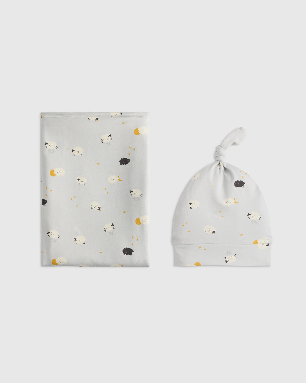 Bamboo Swaddle & Hat Layette Set - One Size / Celestial Dreams